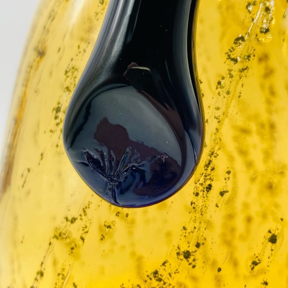 Makora Krosno Poland Hand-Blown Amber Glass Vase - Picture 6 of 12